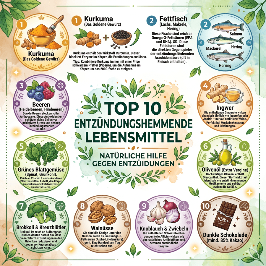 entzündungshemmende lebensmittel kurkuma ingwer
