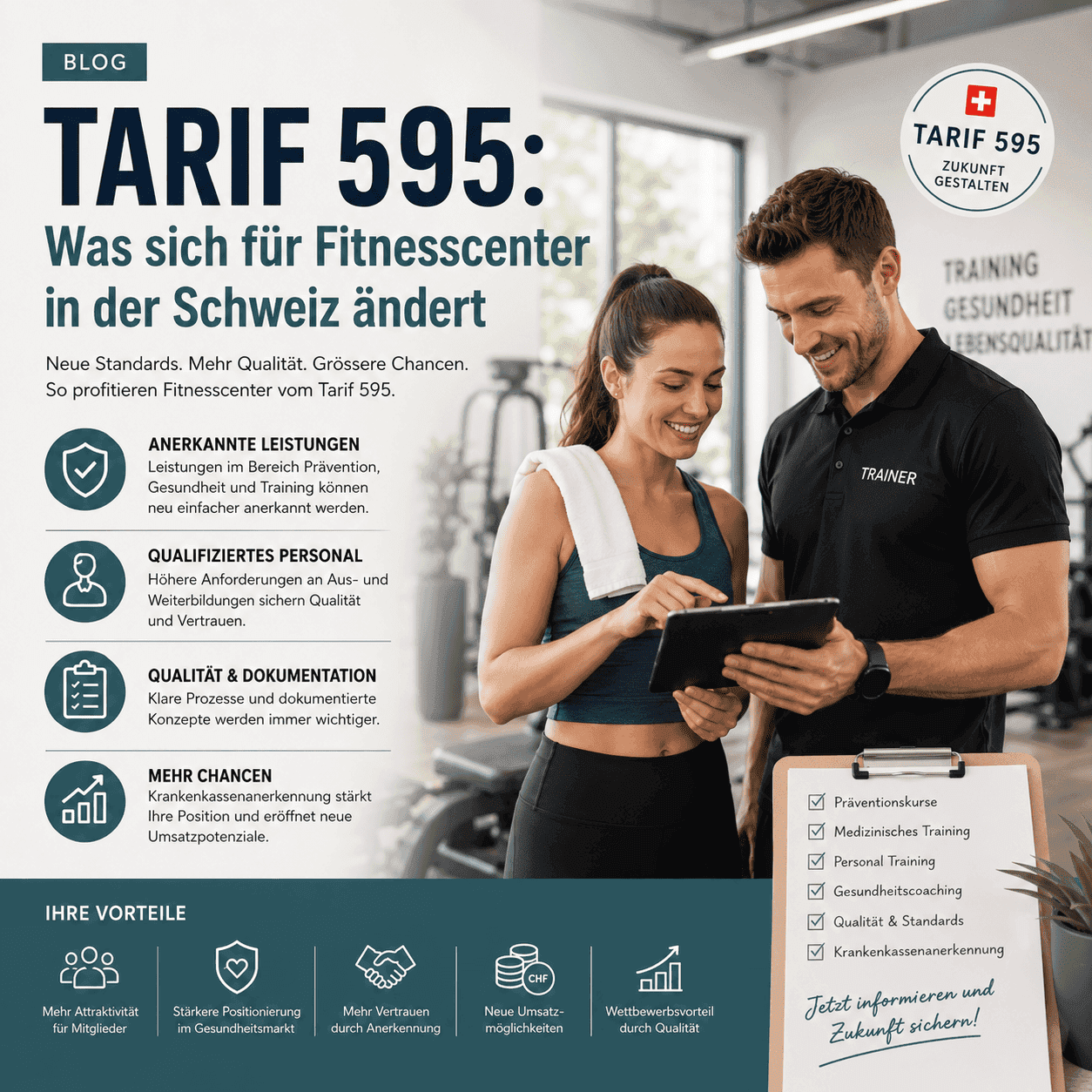 Tarif 595 Was sich für Fitnesscenter in der Schweiz ändert